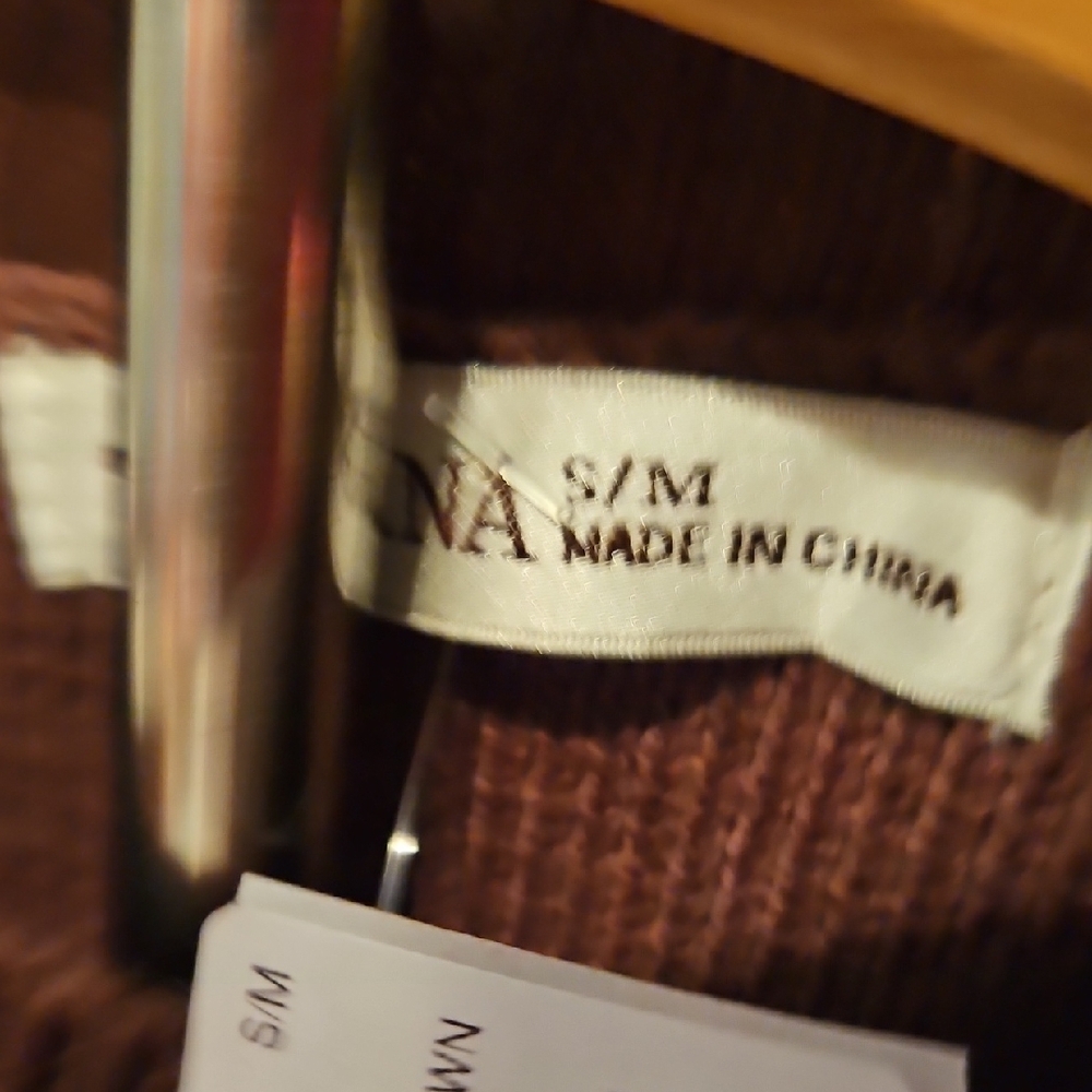 216 Zenana Cozy Brown Sweater - Picture 6 of 7